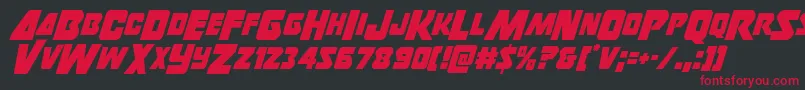 Thunderstrikecond Font – Red Fonts on Black Background