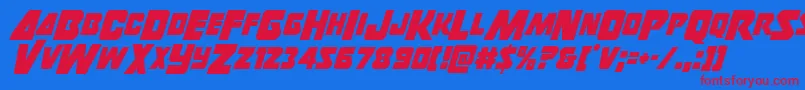 Thunderstrikecond Font – Red Fonts on Blue Background