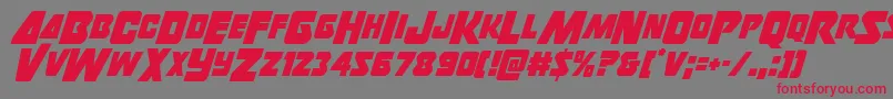 Thunderstrikecond Font – Red Fonts on Gray Background