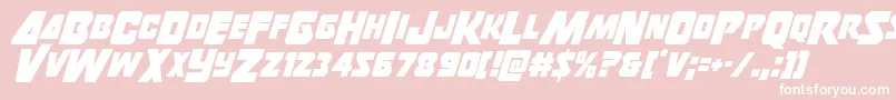 Thunderstrikecond Font – White Fonts on Pink Background