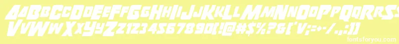 Thunderstrikecond Font – White Fonts on Yellow Background