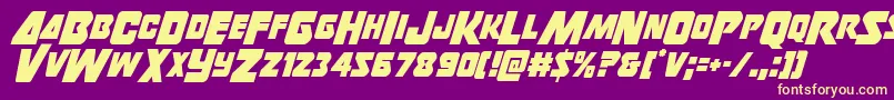 fuente Thunderstrikecond – Fuentes Amarillas Sobre Fondo Morado