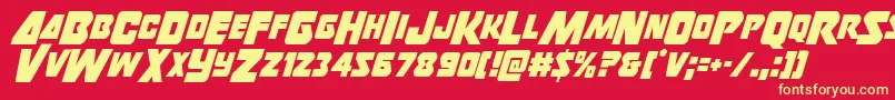 Thunderstrikecond Font – Yellow Fonts on Red Background