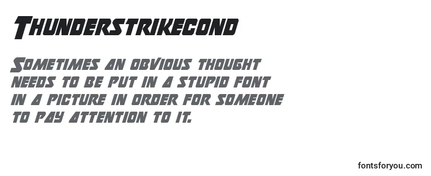 Überblick über die Schriftart Thunderstrikecond