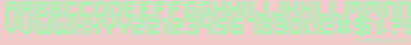フォントOdeToIdleGaming – ピンクの背景に緑の文字