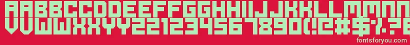 OdeToIdleGaming Font – Green Fonts on Red Background