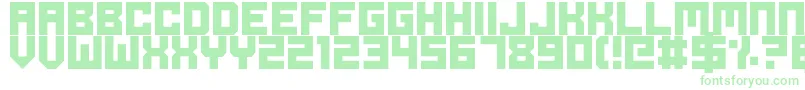 Шрифт OdeToIdleGaming – зелёные шрифты на белом фоне