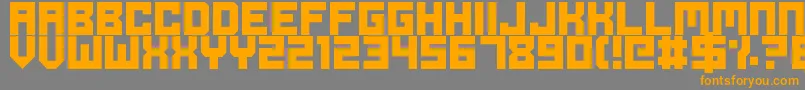 Czcionka OdeToIdleGaming – pomarańczowe czcionki na szarym tle