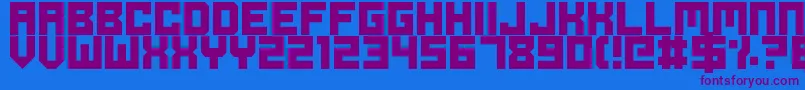 Fonte OdeToIdleGaming – fontes roxas em um fundo azul