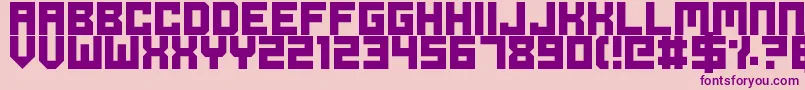 Czcionka OdeToIdleGaming – fioletowe czcionki na różowym tle