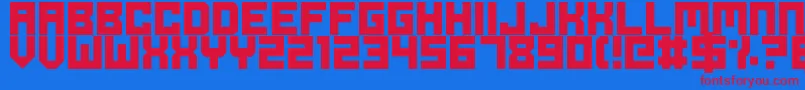 OdeToIdleGaming Font – Red Fonts on Blue Background