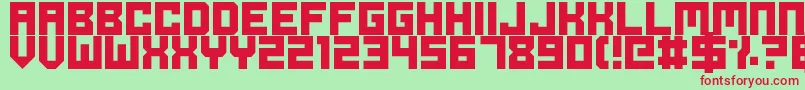 OdeToIdleGaming Font – Red Fonts on Green Background