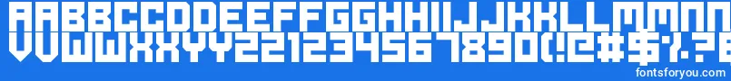 Police OdeToIdleGaming – polices blanches sur fond bleu