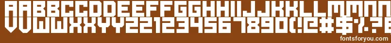Fonte OdeToIdleGaming – fontes brancas em um fundo marrom