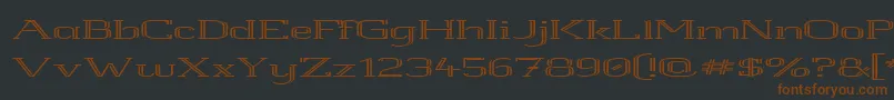 Whitlroll-fontti – ruskeat fontit mustalla taustalla