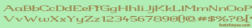 Whitlroll Font – Brown Fonts on Green Background