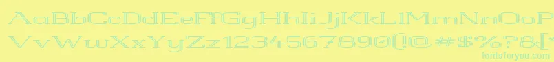 Whitlroll Font – Green Fonts on Yellow Background