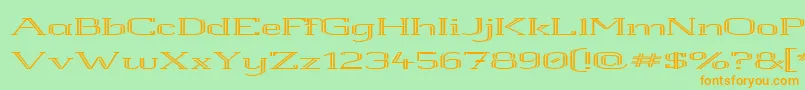 Whitlroll Font – Orange Fonts on Green Background