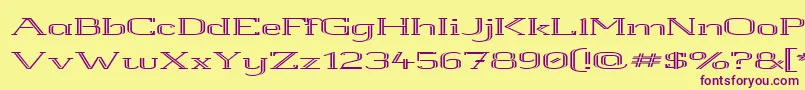 Whitlroll Font – Purple Fonts on Yellow Background