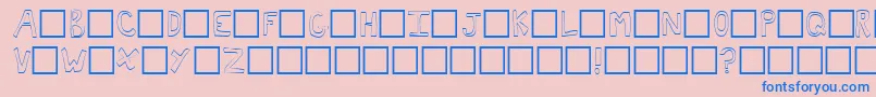 Toast Font – Blue Fonts on Pink Background
