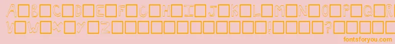 Toast Font – Orange Fonts on Pink Background