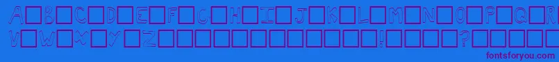 Toast Font – Purple Fonts on Blue Background