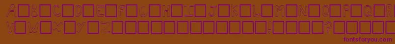 Toast Font – Purple Fonts on Brown Background