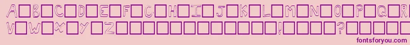 Toast Font – Purple Fonts on Pink Background