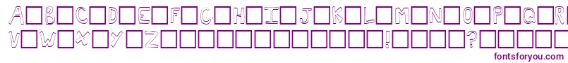 Toast Font – Purple Fonts on White Background