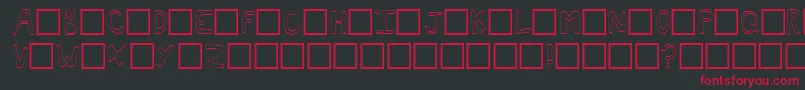 Toast Font – Red Fonts on Black Background