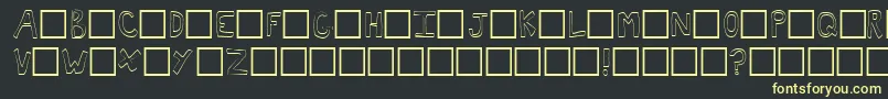 Toast Font – Yellow Fonts on Black Background