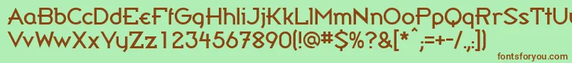 CwBandy Font – Brown Fonts on Green Background