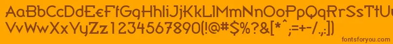 CwBandy Font – Brown Fonts on Orange Background