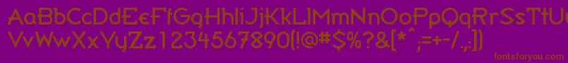 CwBandy Font – Brown Fonts on Purple Background