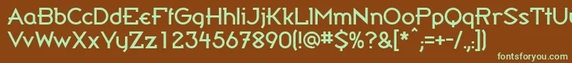 CwBandy Font – Green Fonts on Brown Background