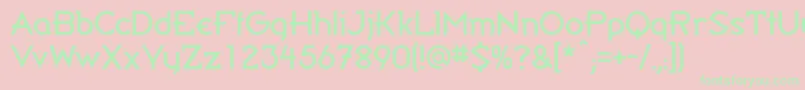 CwBandy Font – Green Fonts on Pink Background