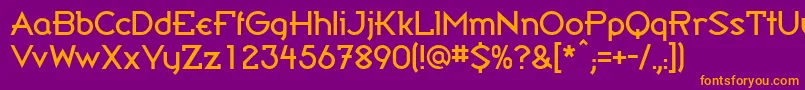 CwBandy Font – Orange Fonts on Purple Background