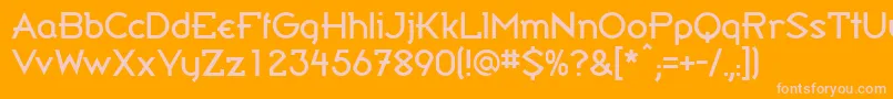 CwBandy Font – Pink Fonts on Orange Background