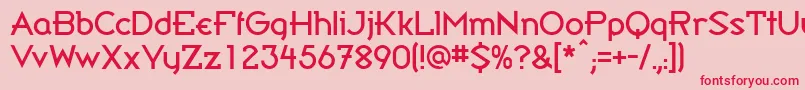 CwBandy Font – Red Fonts on Pink Background