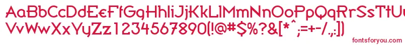 CwBandy Font – Red Fonts on White Background
