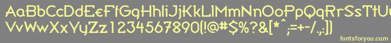 CwBandy Font – Yellow Fonts on Gray Background