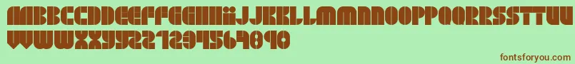 BlockjayewRegular-fontti – ruskeat fontit vihreällä taustalla
