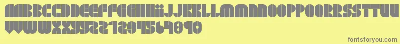 BlockjayewRegular Font – Gray Fonts on Yellow Background