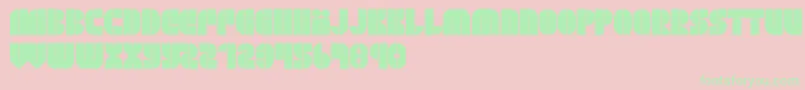 フォントBlockjayewRegular – ピンクの背景に緑の文字
