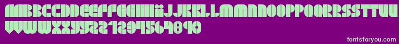 BlockjayewRegular Font – Green Fonts on Purple Background