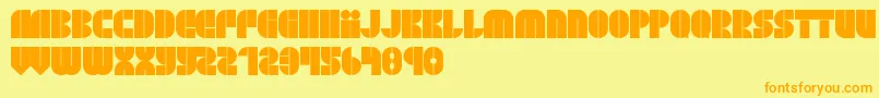BlockjayewRegular Font – Orange Fonts on Yellow Background
