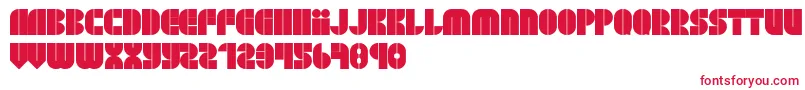 BlockjayewRegular Font – Red Fonts on White Background
