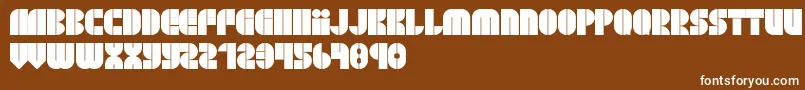 Fonte BlockjayewRegular – fontes brancas em um fundo marrom