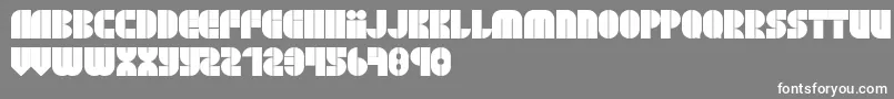 BlockjayewRegular-fontti – valkoiset fontit harmaalla taustalla