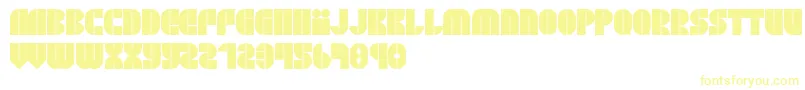 フォントBlockjayewRegular – 白い背景に黄色の文字